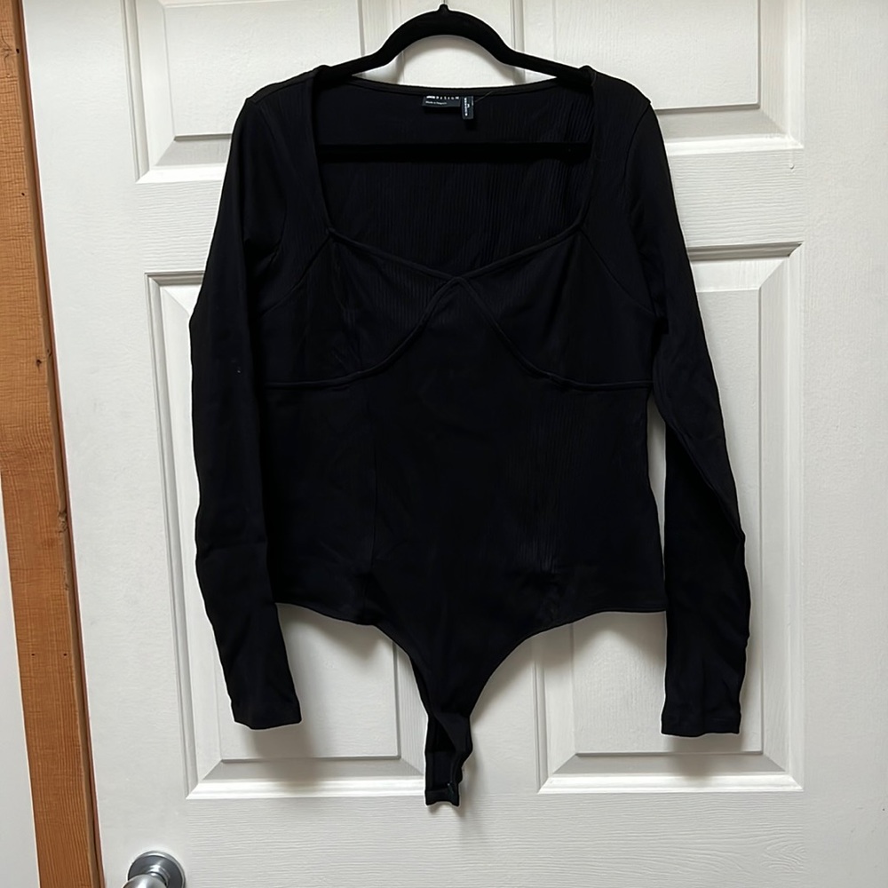 ASOS Tall Ribbed long sleeved Bodysuit with Bust seams